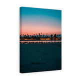 Santa Barbara Night View Premium Wall Canvas