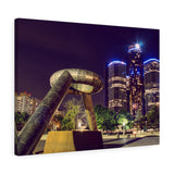 Detroit Hart Plaza Premium Wall Canvas