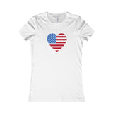USA Flag Heart Women's Shirt