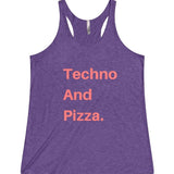 Techno And Pizza Women's Tank Top