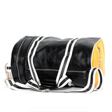 Vintage Style Gym Bag black and yellow on side