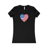 USA Flag Heart Women's Shirt