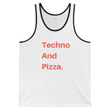Techno And Pizza Tank Top